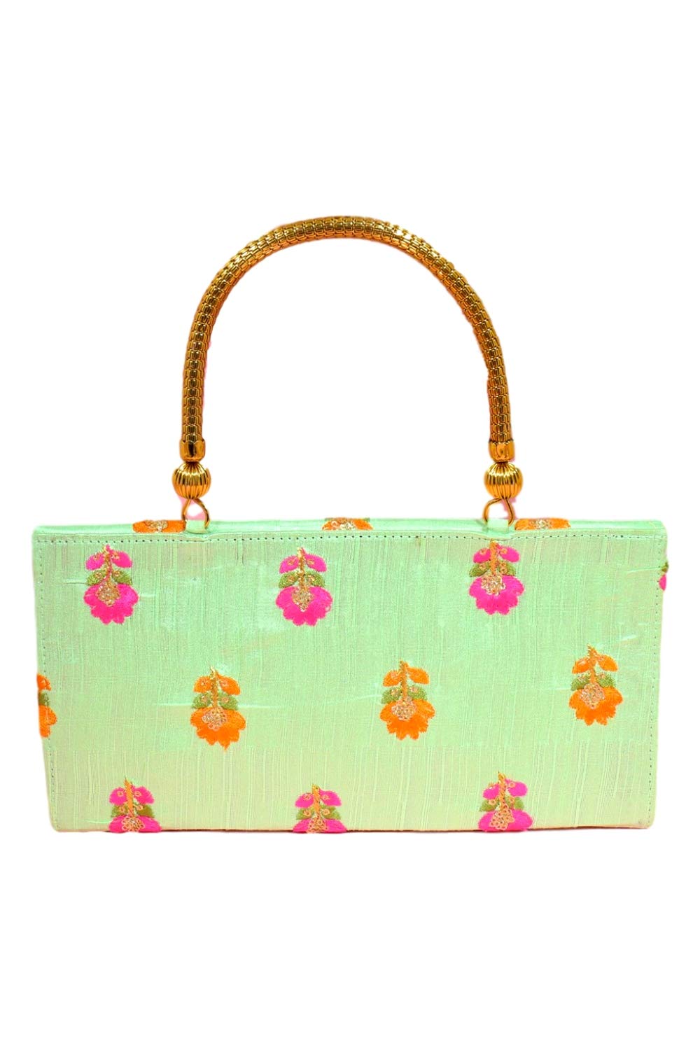 Jain And Daughters Women's Multi-Coloured Silk Clutch (301)