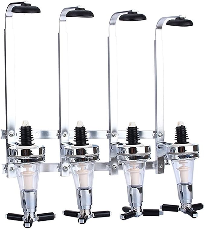 Oypla 4 Bottle Wall Mounted Spirit Drink Dispenser Bar Shot Measurer Optics Amazon.co.uk Home