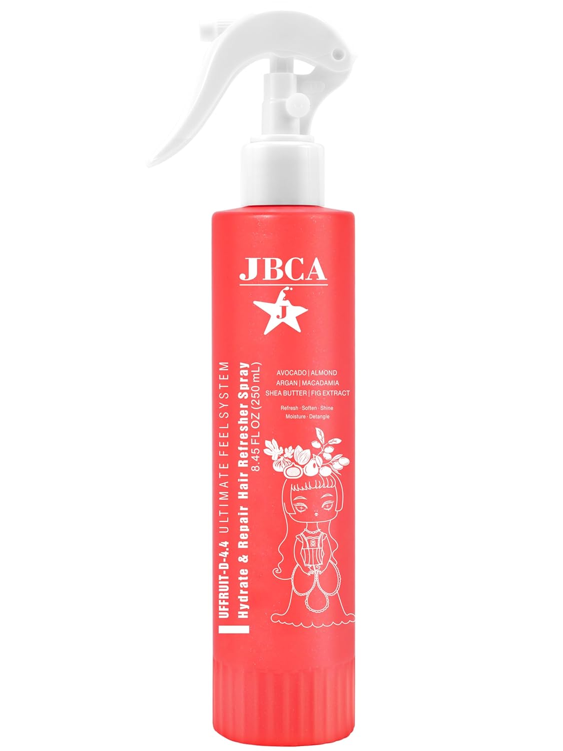 JBCA Leave-In Conditioner Spray with Argan Oil & Vitamin B5 - Repair Hair Mist for Dry Hair - Detangles & Refreshes Between Washes - 8.45 Fl Oz