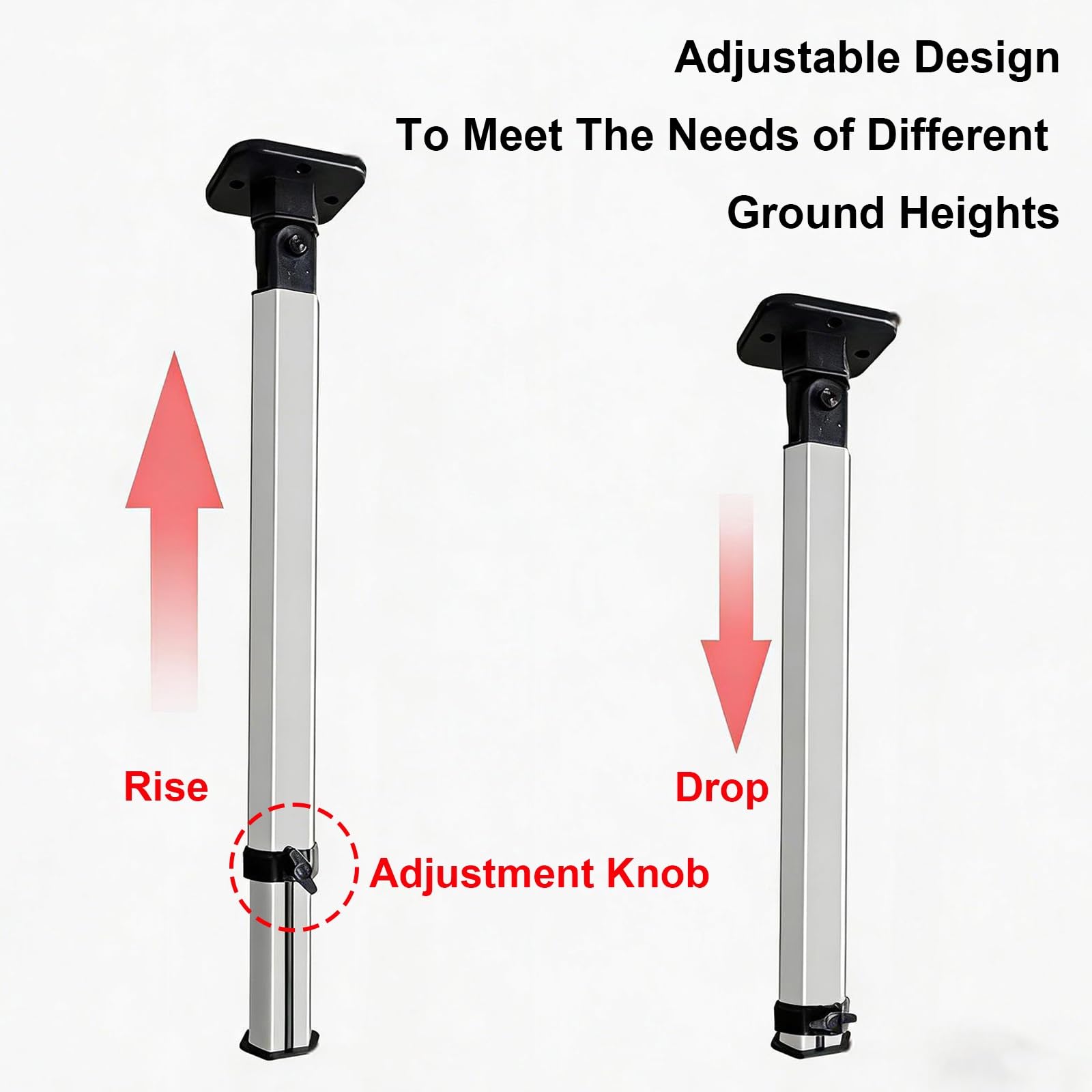Regulowane Nogi Stołu Do Kampera, Składana Noga Stołu Ze Stopu Aluminium, Nogi Stołu Do Kampera Łodzi, Na Zewnątrz, Na Pomost I Pokład, W Zestawie Śruby Montażowe(78cm/31in)
