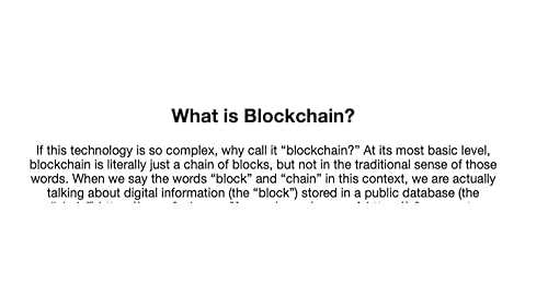 Blockchain information guide