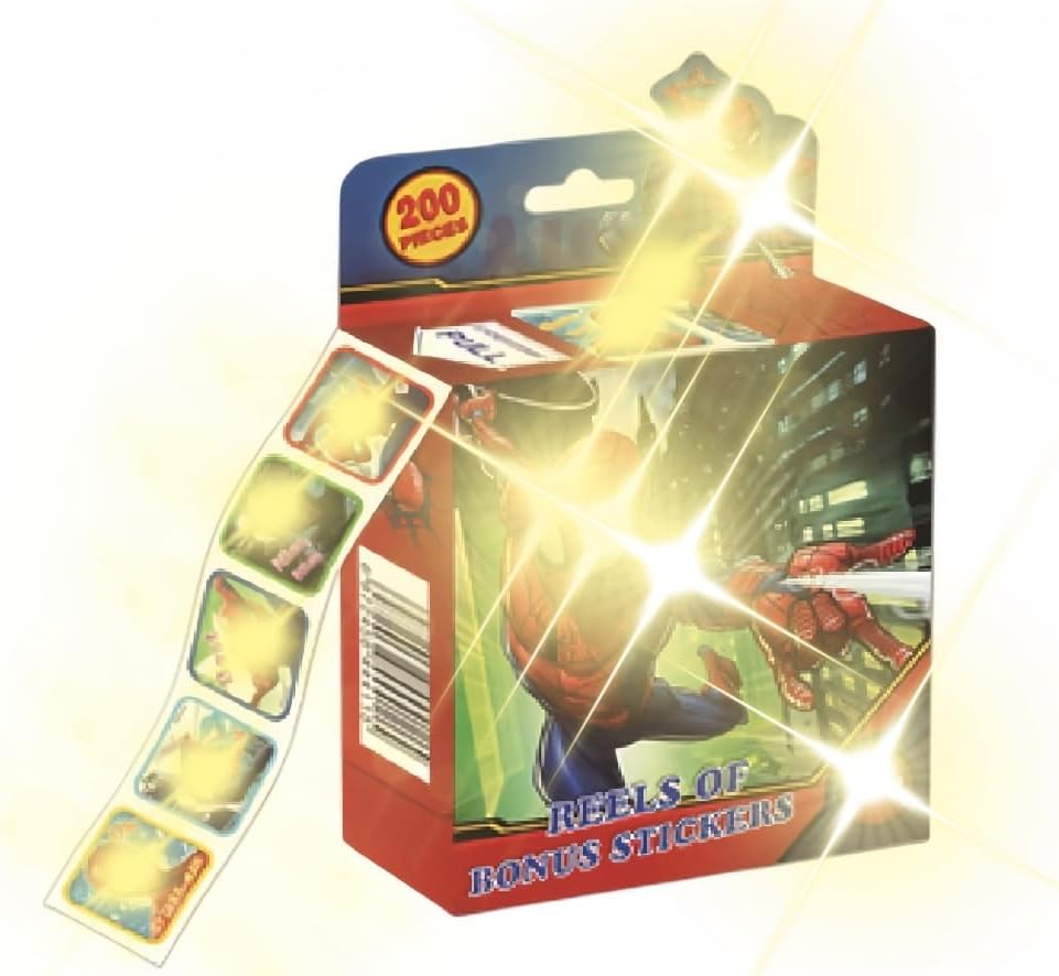 200pcs Kids Toddlers Princess Elsa Mickey Mouse Dinosaur Stickers Party Bag Fillers Boys Girls Teachers as Reward Craft Scrapbooking in Box Gift Set (Spid)