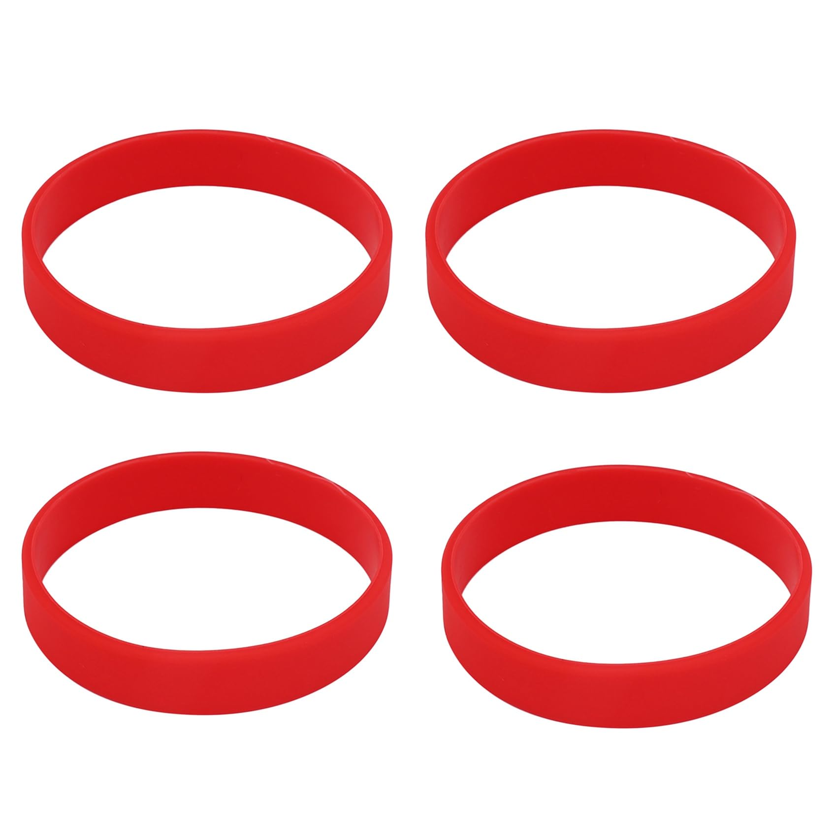 4x fashion silicone rubber elasticity wristband wrist band cuff bracelet bangle red