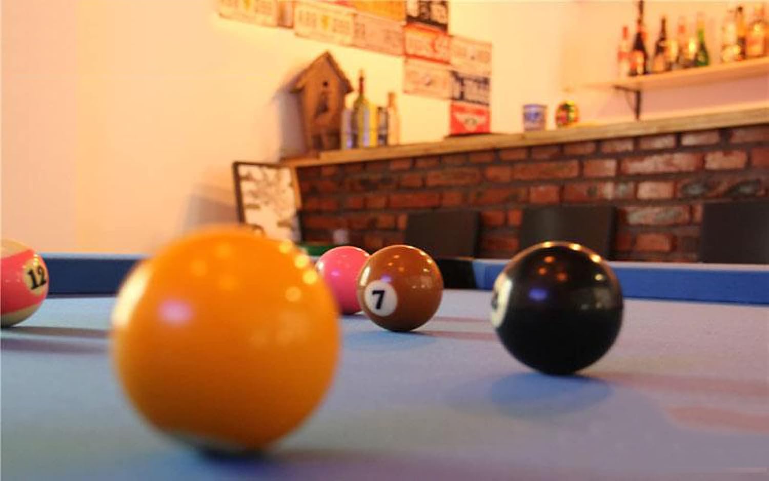 Billiard Balls/Pool Ball Set for Regular Pool Table Billiard Set Pure Resin Pool Table Balls in Regulation Size 2-1/4 inch 57.2mm