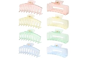 Jelly Frosted Macaron Pastel Claw Clips for Thick Hair