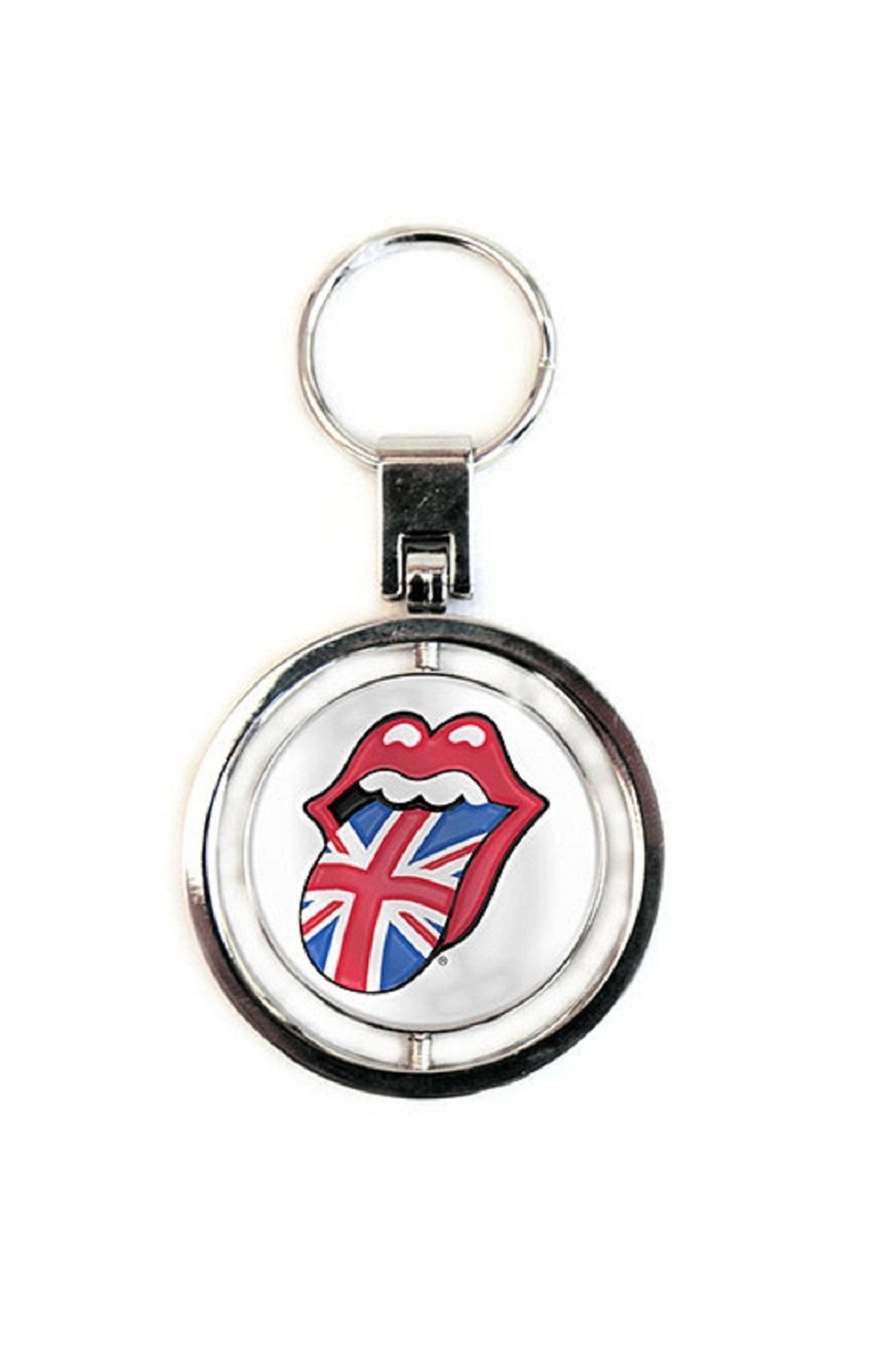 Rolling StonesUK And US Tongue Logo Spinner Keyring