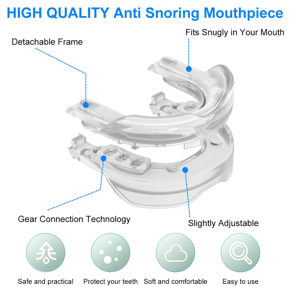 Ferula Antironquidos, Aparato para No Roncar, Dispositivo Antironquidos, Anti Ronquidos para Dormir, Ferula Dental Bruxismo, Anti Snoring Mouth Guard, Protector Dental Dormir, Boquilla Antirronquidos
