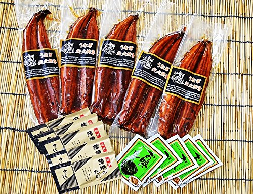 【仙台漬魚】炭火焼鰻(うなぎ)蒲焼 ５枚セット【お吸い物付】