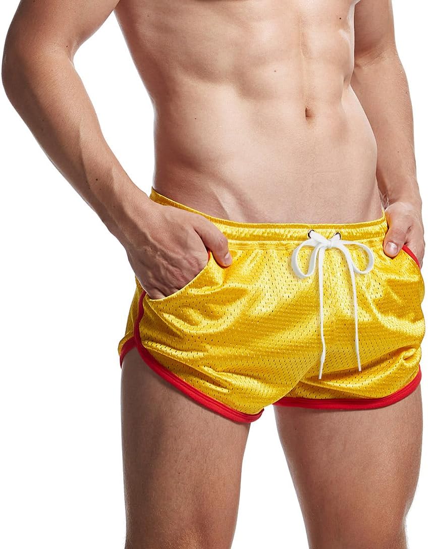 AIMPACT Mens Mesh Shorts Retro 3 Inch Sexy Side Split with Pockets Athletic Workout Running Booty Short Shorts - Image 2