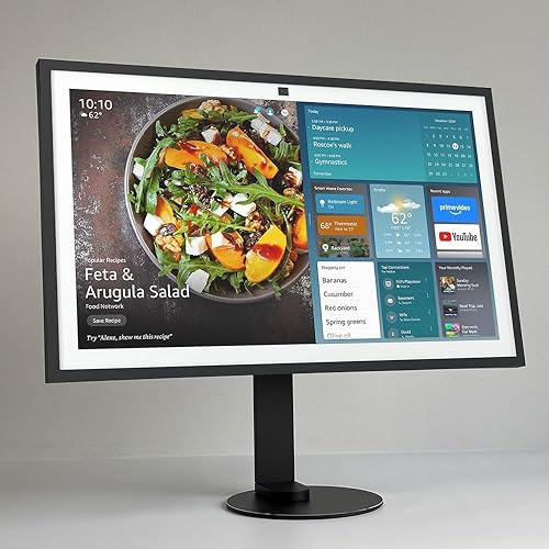 ATOPHK Adjustable Height Aluminum Stand for Ech_ooo Show 21 & Ech_ooo Show 15 ,360° Rotation, Tilt & Swivel, Landscape/Portrait Mode Black