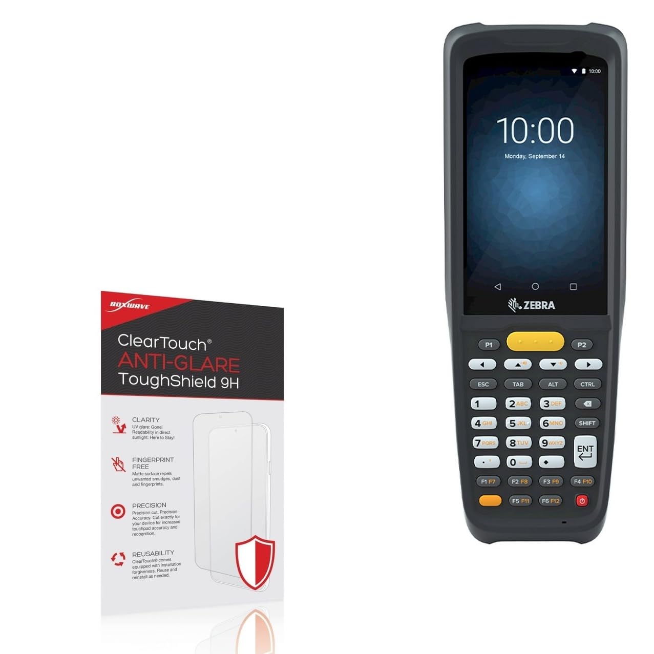 BoxWave Screen Protector Compatible With Zebra MC2700 - ClearTouch Anti-Glare ToughShield 9H (2-Pack), Anti-Glare 9H Tough Flexible Film Screen Protector