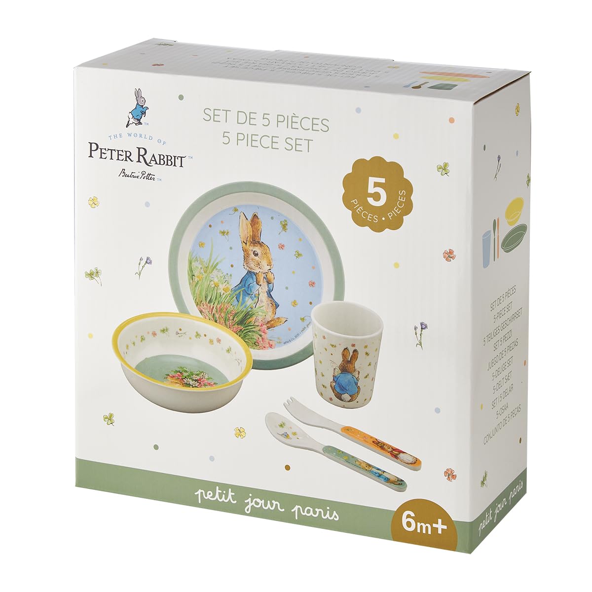 Coffret cadeau pour enfant 5 pièces Peter Rabbit