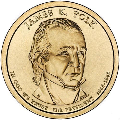 2009 D Mint James K. Polk Presidential Dollar Unc. US Coin