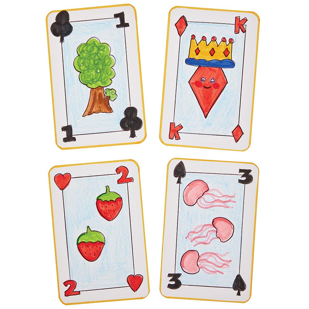 Baker Ross FN554 Cartes à Jouer Vierges Lot de 3 - Créez Vos Propres Cartes