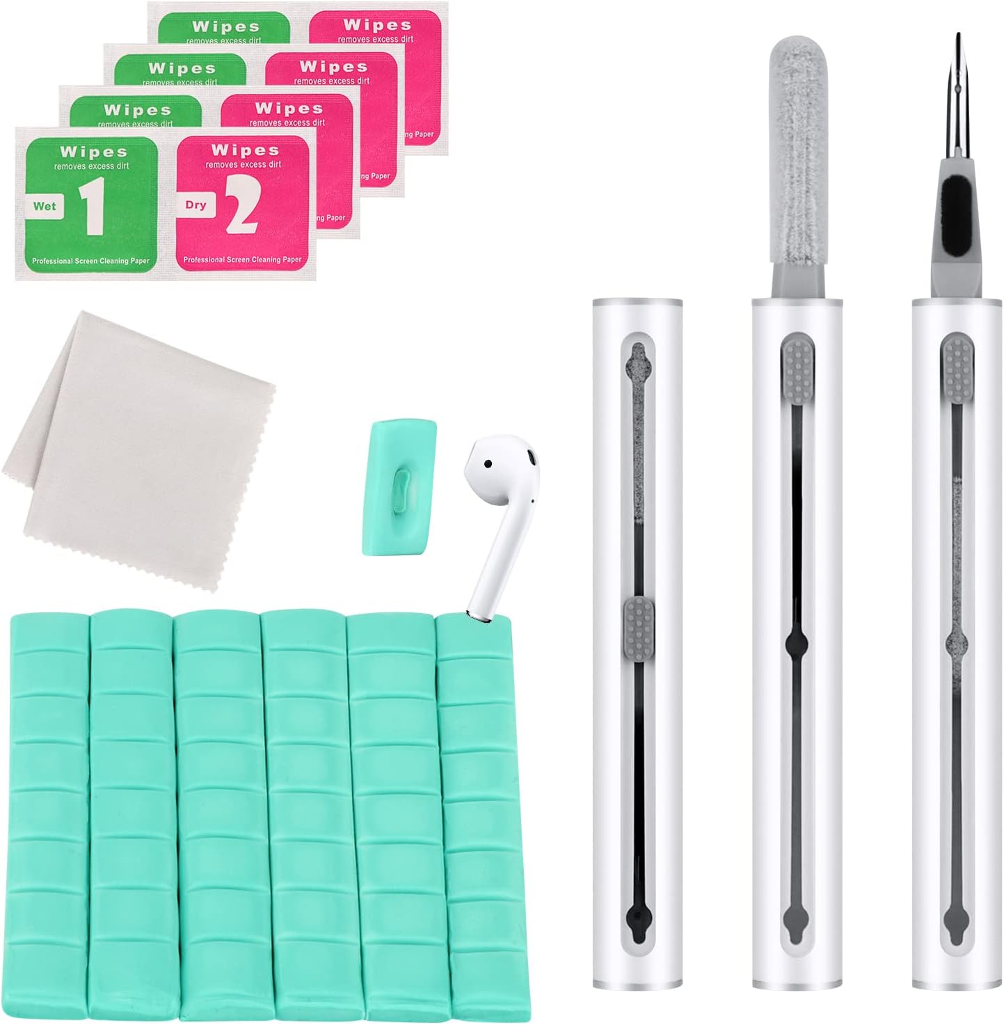 Airpod Cleaning Kit 3 in 1 Airpod Cleaner Earpod Cleaner Earphone Cleaner Air Pod Cleaner with