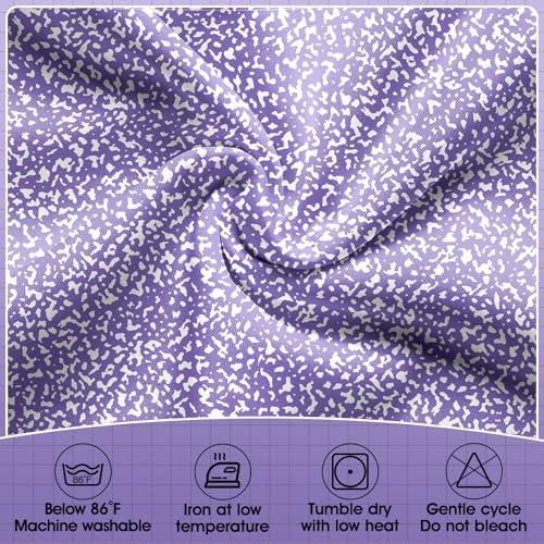 Image of 9FT Purple and White Composition Table Skirt Teacher Desk Skirt for Composition Notebook Classroom Decor Rectangle Table Cover for Back to School Party Supplies Kindergarten Office Bookcase Cabinet