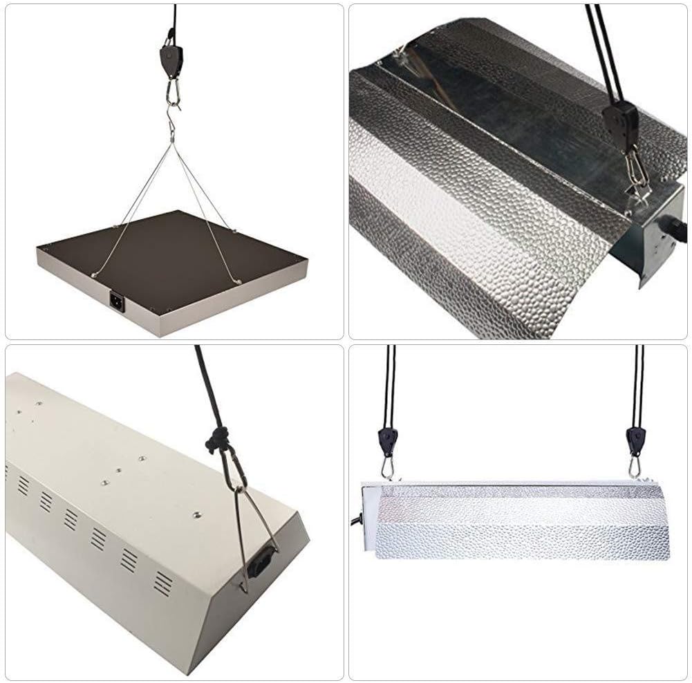 6 Pairs 1/8" Heavy Duty Ratchet Hangers, Adjustable Rope Hangers, Grow Light Rope Hangers for Grow Plant Fan Filter Light Room Equipment, 150 LB Capacity per Pair - Image 7