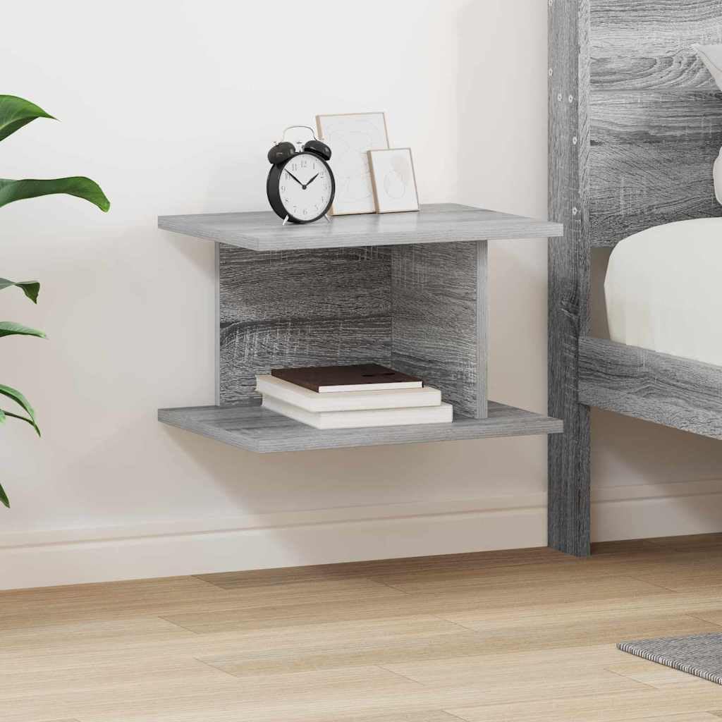 Meuble de chevet compact gris Sonoma pour optimiser les petits espaces