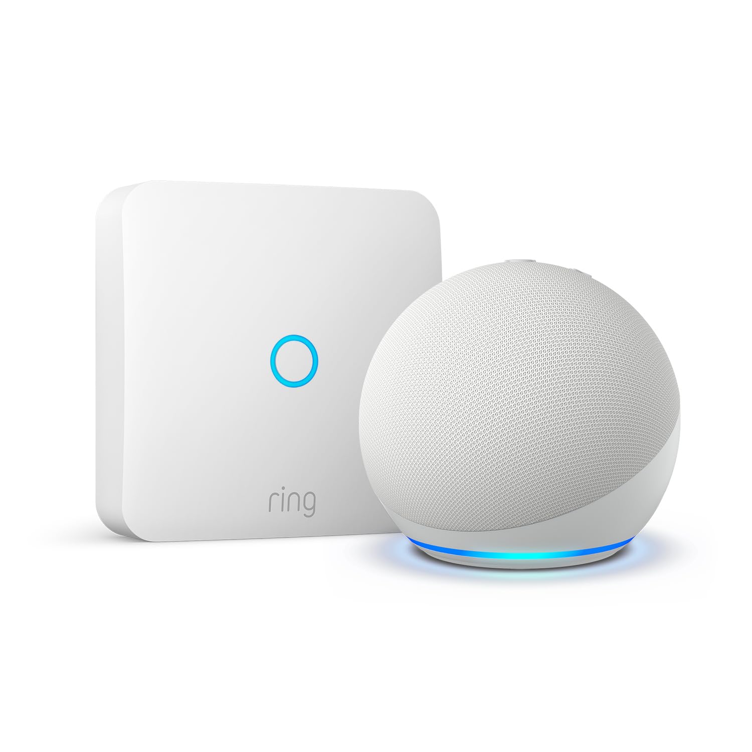 Amazon Echo Dot (5th generation, 2022 release, Glacier White) + Ring Intercom by Amazon | The ideal combination for a smarter home