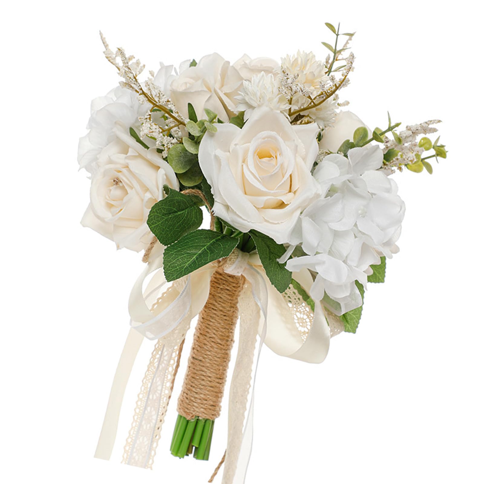 Geavonyg Simulation Artificial Flower Bridal Bouquet for Wedding Ceremony Anniversary Celebration Handheld Flower Photo Props Bridal Bouquet for Wedding