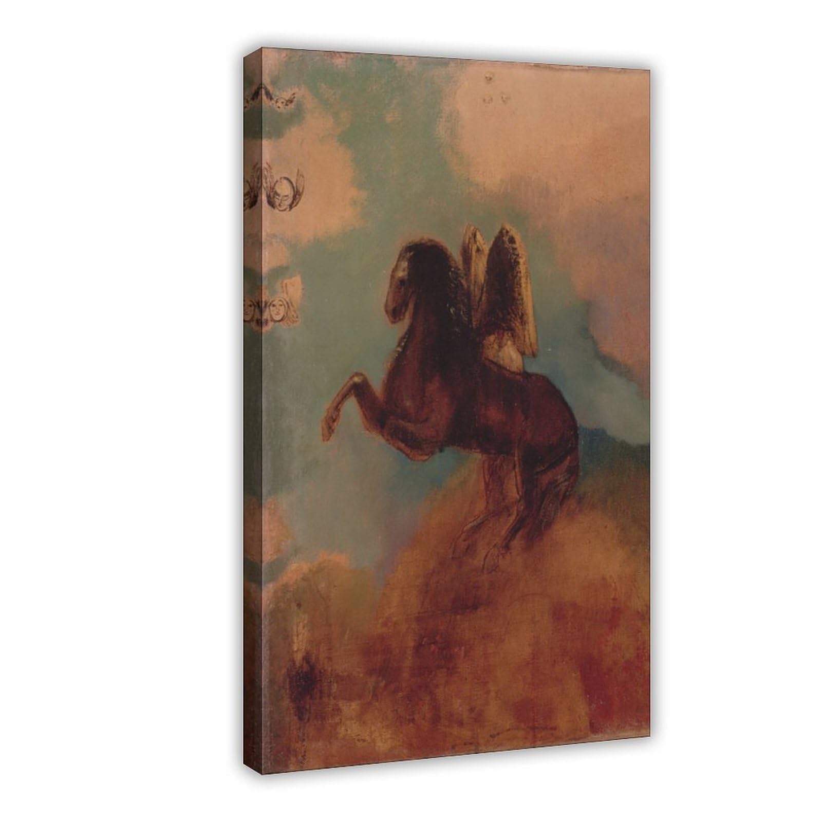 WCYB Pegasus, 1914 by Odilon Redon Prints Posters Prints Canvas Deco Paintings Wall Art Frame 24" L X 36" W