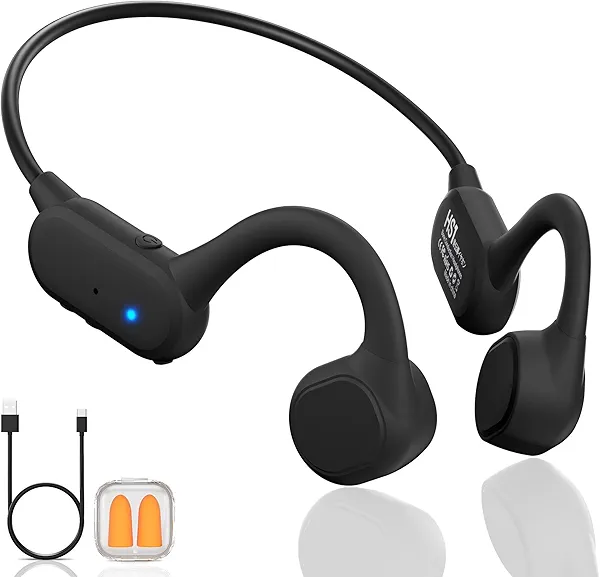 Cevinily 2025 Bone Conduction Headphones，Bluetooth 5.4 Wireless Headphones, Type-C Quickly Charge，12Hrs Playtime，IPX5 Waterproof for Traving，Running，Hiking