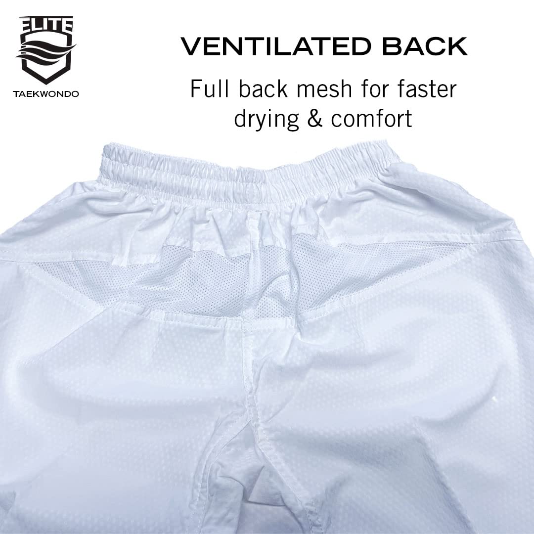 Daedo Taekwondo Training Pants - Black Taekwondo Pants, 100% Ribbed Polyester for Flexibility