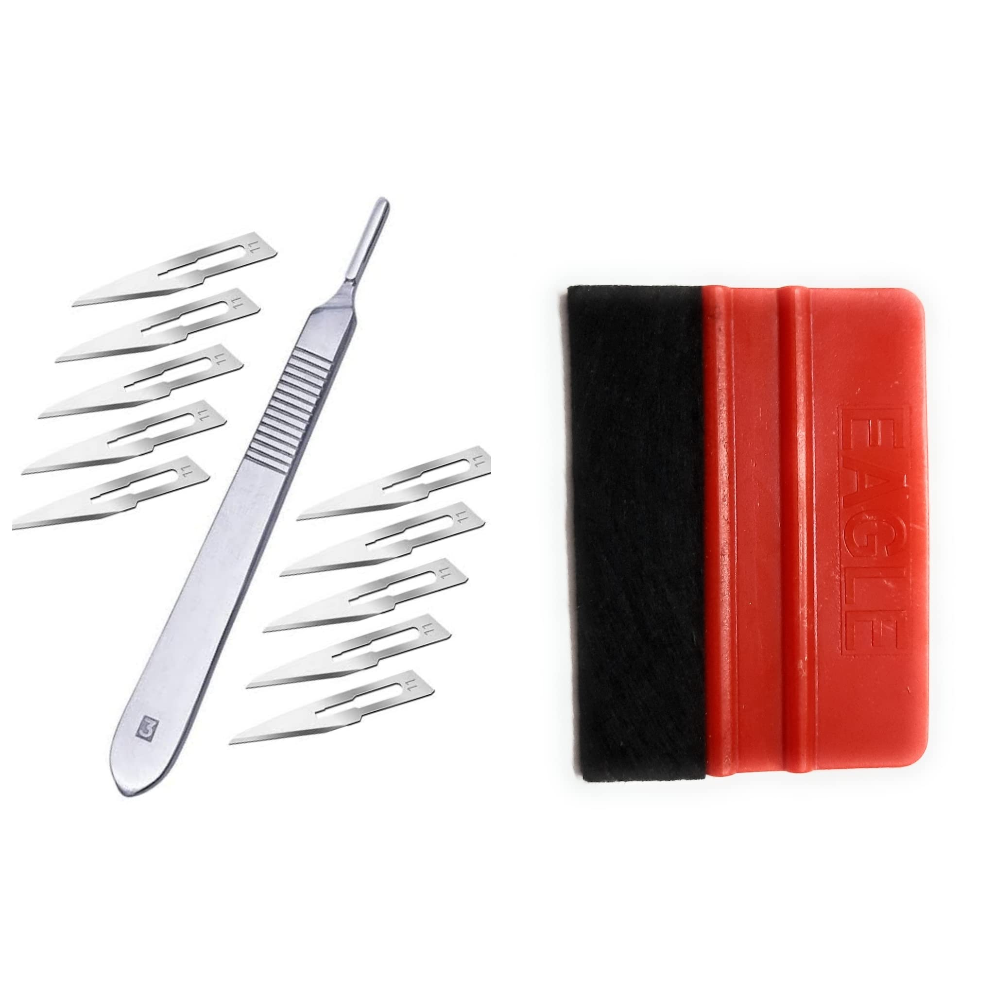 Luvik Combo of Applicator Wiper for Mobile Phone, Laptop Lamination Multipurpose Wallpaper Lamination Wiper - (10cm) (Color As Per Stock) + Art & Craft Knife Handle with 10 Blades-image-6