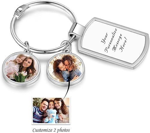 Miniatura 3 de Jewelstruck Llavero personalizado con regalo conmemorativo con foto personalizada, regalos para mamá, papá, parejas, mejores amigos