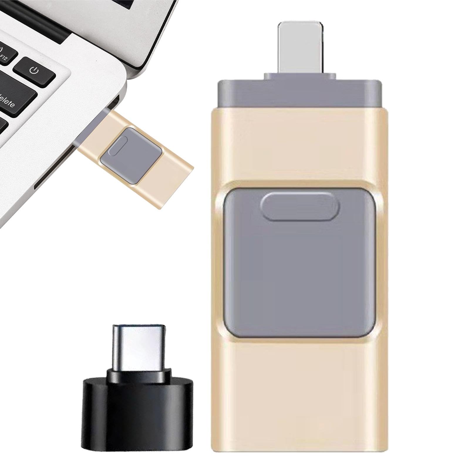 Telefon-Backup-Laufwerk, Backup-Stick für Computer | Fotospeicher-Flash-Laufwerk,Wiederverwendbares Metall-Design-Dokument-Informations-Backup-Laufwerk für Handy, Laptop