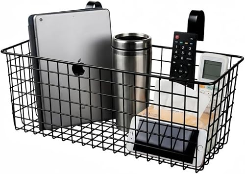 Cesta colgante de metal para literas y dormitorios de collage, organizador de alambre de gabinete para almacenamiento, organizador grande multiusos
