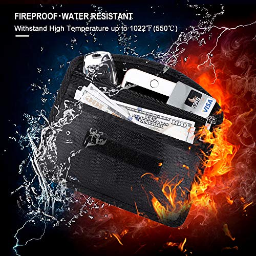 Fireproof Faraday Bag With Zipper Anti-Tracking Gps Rfid Car Key Signal Blocker Wallet Shielding Pouch Protective Case For Cell Phone Privacy And Car Key Fob #TOP1
