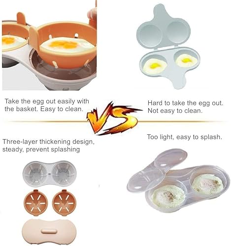 Microwave Egg Poacher, Poached Egg Cooker With Measure Cup, Dishwasher Safe Bpa Free, Egg Maker Poached Egg Steamer Kitchen Gadget Mother Day Gift #TOP4
