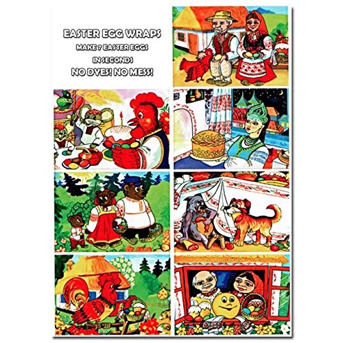 7 Ukrainian Folk Tales Easter Egg Decorating Wraps Heat Shrink Sleeves