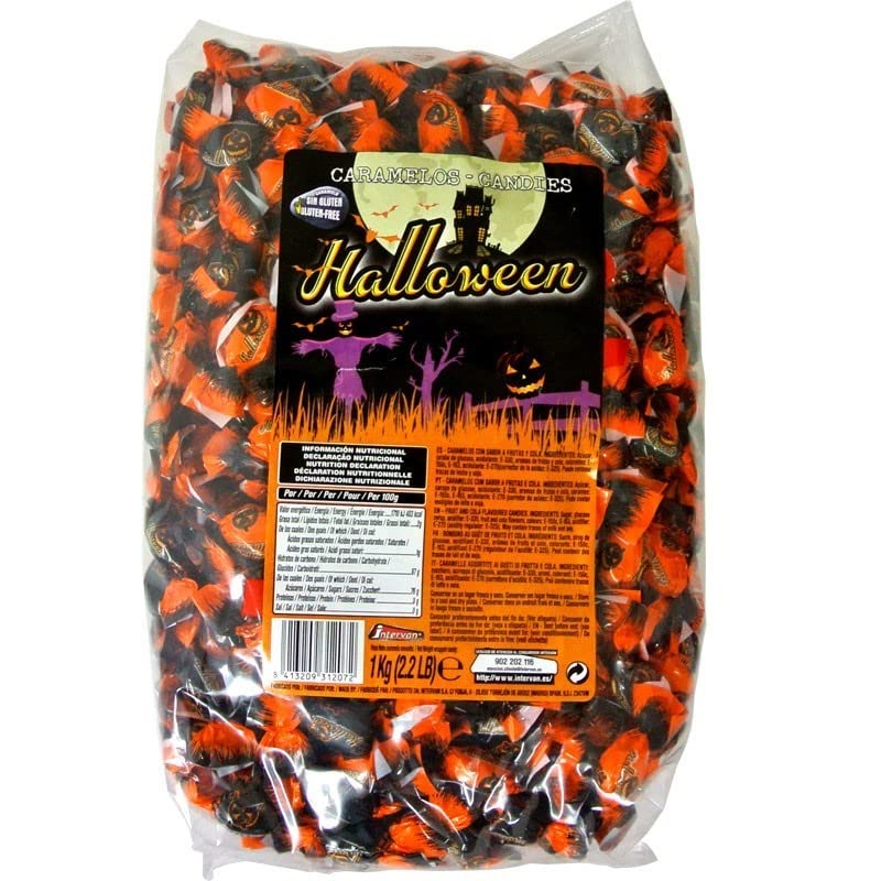 Dia das Bruxas - doces com sabor de frutas e cola - bolsa de 1 kg