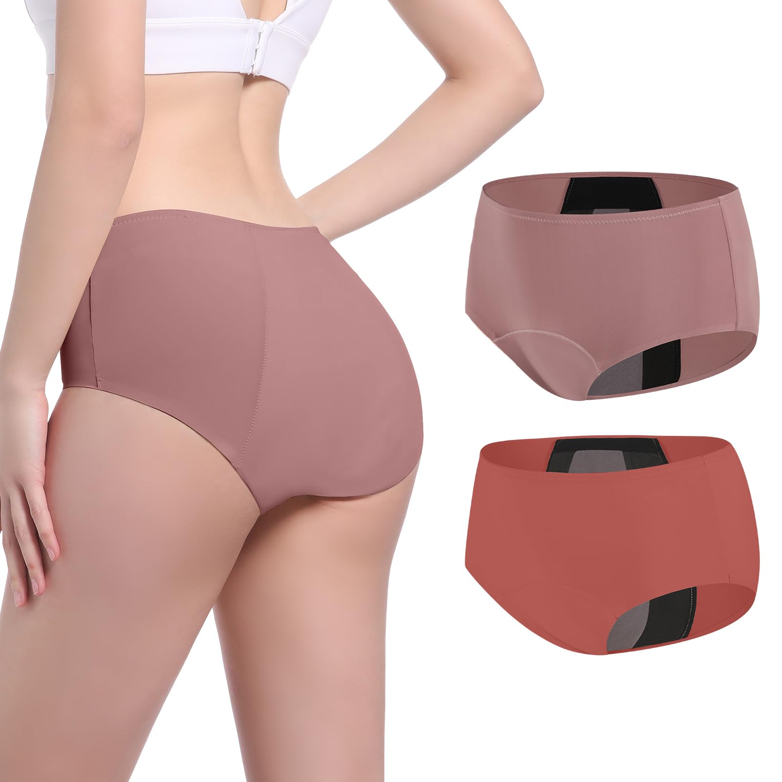 Photo 1 of CARER Incontinence Underwear for Women - 2 Pack, Size S