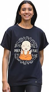 Bewakoof Women's Graphic Printed 100% Cotton T-Shirt - Boyfriend Fit, Round Neck, Half Sleeve Price In India