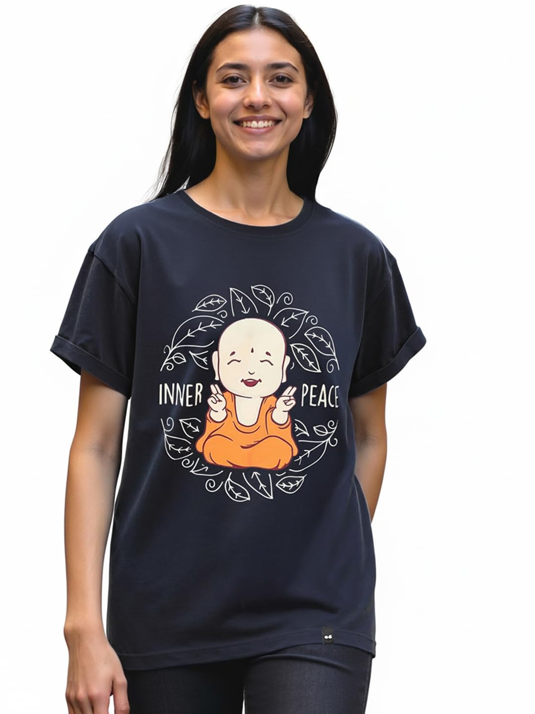 bewakoof Women's Graphic Printed 100% Cotton T-Shirt - Boyfriend Fit, Round Neck, Half Sleeve-picture-52