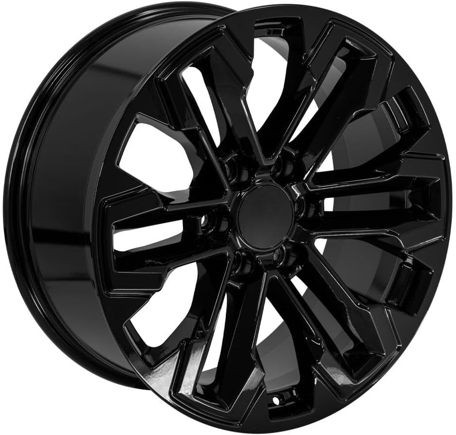OE Wheels CV69 20 Inch Rim Fits Silverado 1500 Style 6x139.7 20x9 Gloss Black - Hollander 5905 (1)
