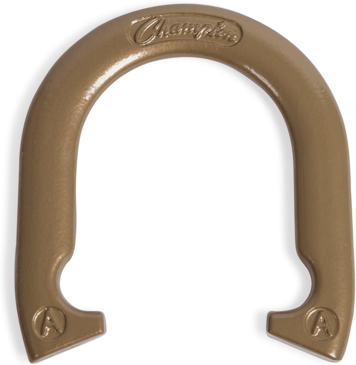 Champion Sports Horseshoe Set: Traditional Outdoor Lawn Game includes Four Professional Solid Steel Horseshoes with Solid Steel Stakes & Carrying Storage Case