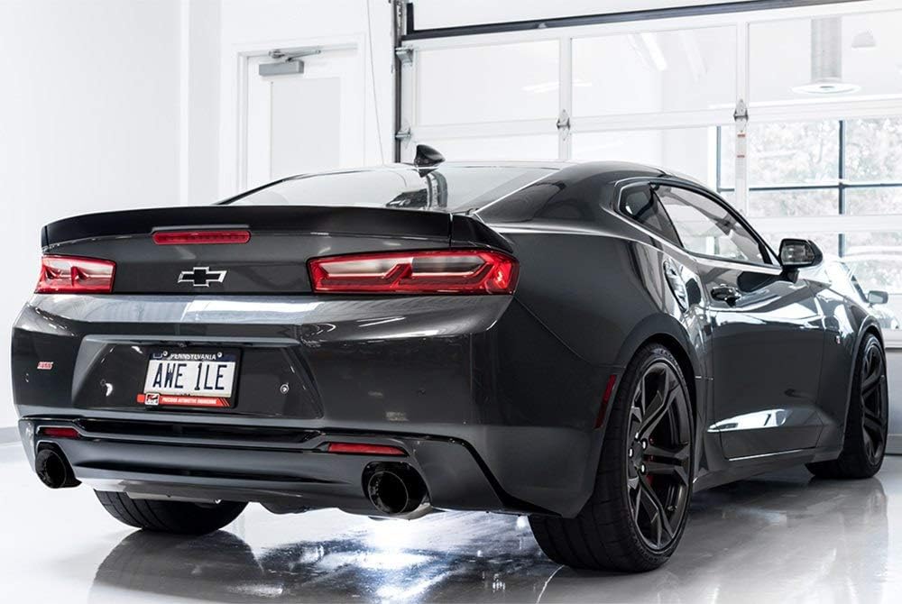 AWE Axle-back Exhaust - Touring Diamond Black Tips for 16-18 Chevrolet Camaro SS
