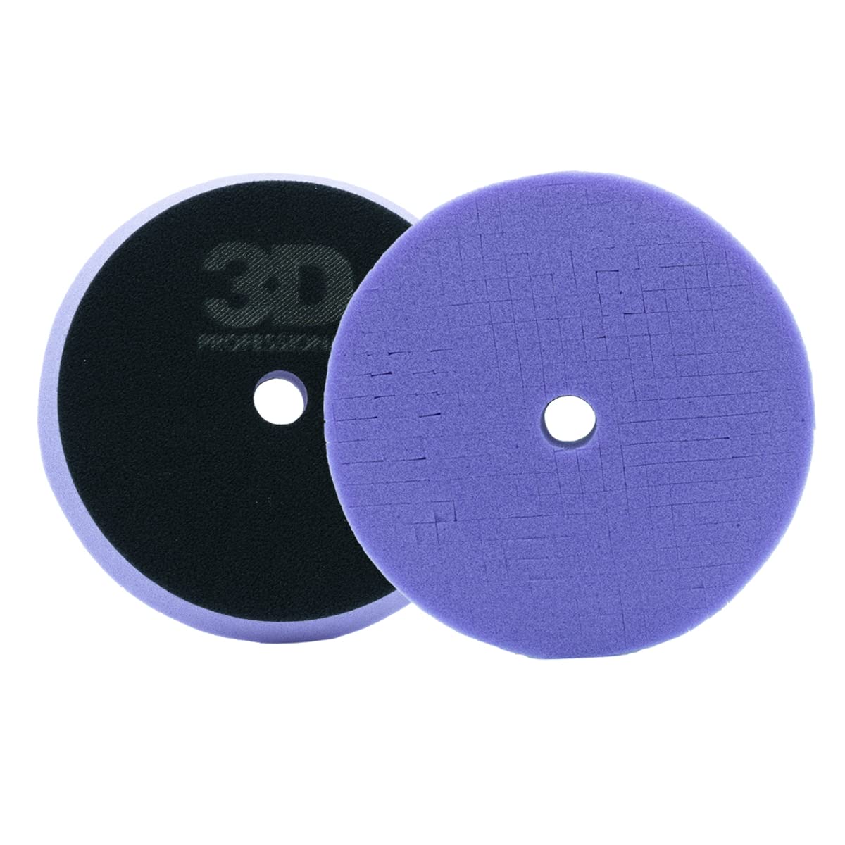 3D Light Purple Foam Polishing Pad | Professional Grade Foam for Polish, Glaze, Wax | Maximizes Paint Gloss | Car Care Detailing | 6.5” Round