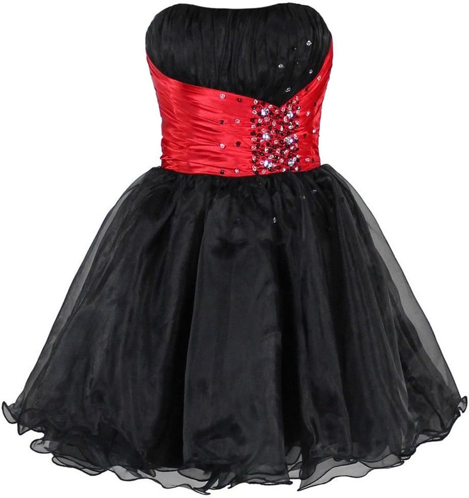 Women's Strapless Short Cocktail Party Homecoming Dress