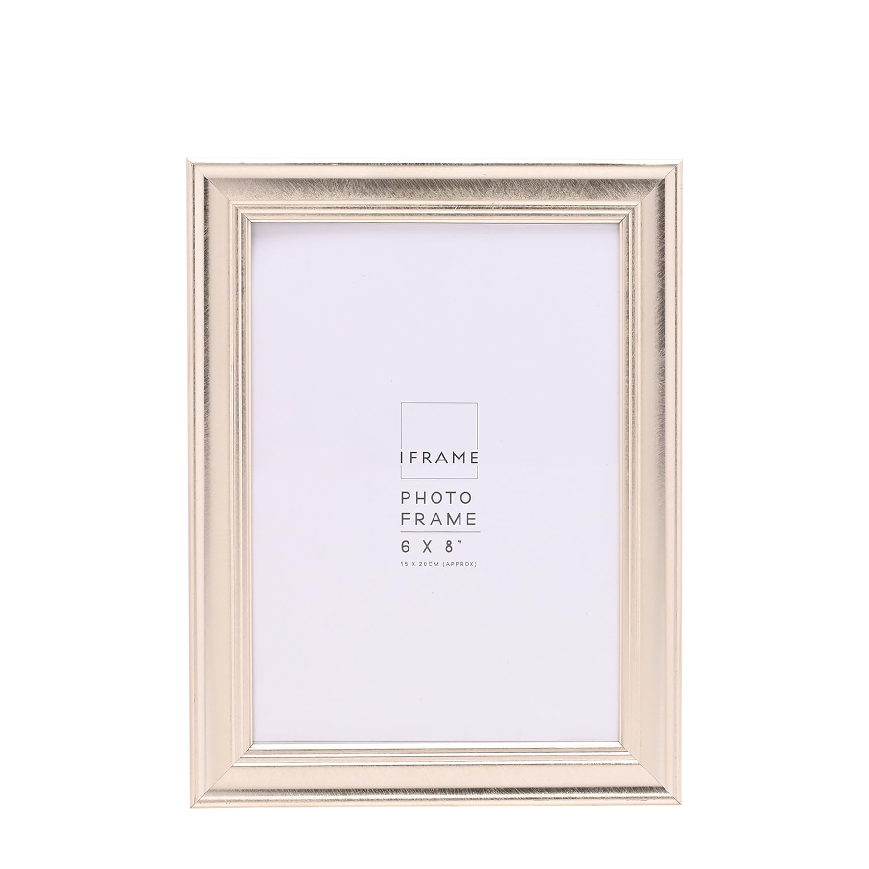 Widdop And Co Silver Iframe Finish Photo Frame | Classic Metallic Picture Frame For Wall Or Tabletop Display | Vertical Or Horizontal Orientation | Home, Office Or Gift Use (, 6X8)