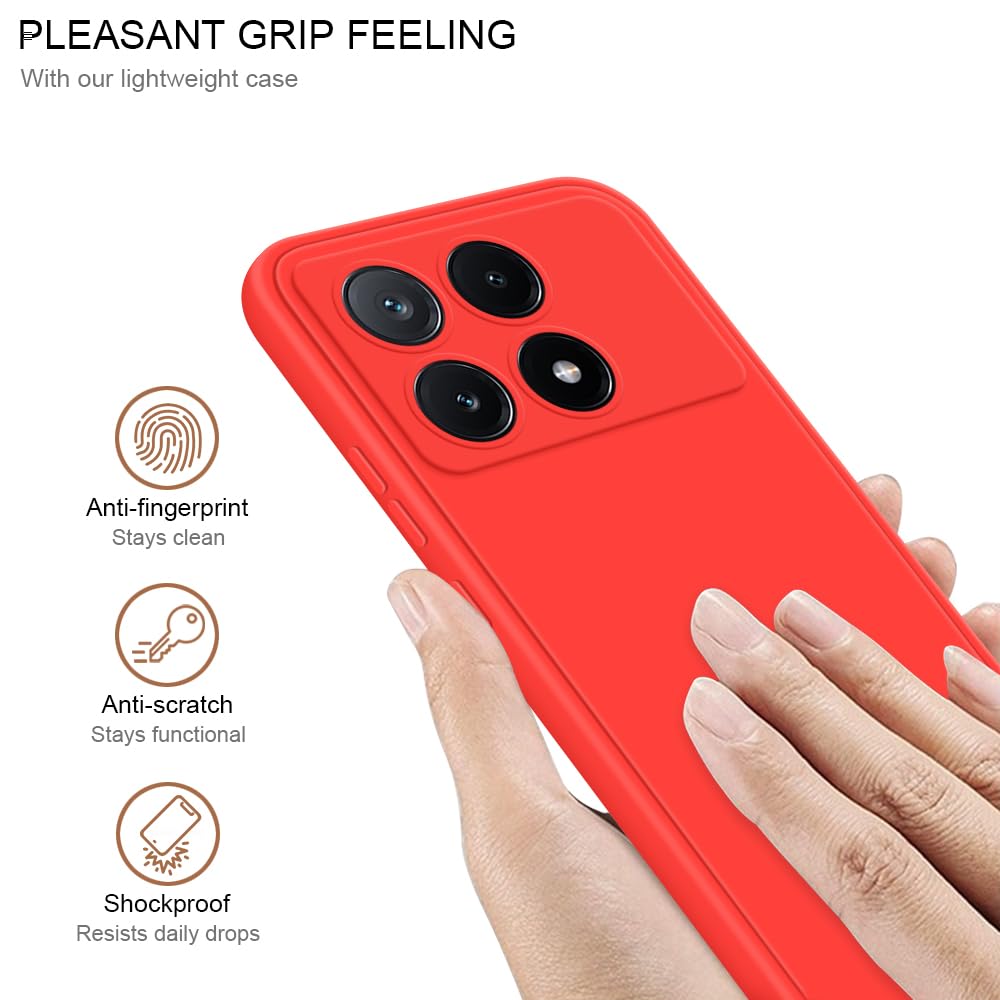 Custodia Poco X6 Pro AsWant Cover Per Xiaomi Poco X6 Pro Case, Premium PU Magnetica Libro Portafoglio Supporto Protezione Flip Case Custodia Per Per Xiaomi Poco X6 Pro (Verde Cover Rossa Per