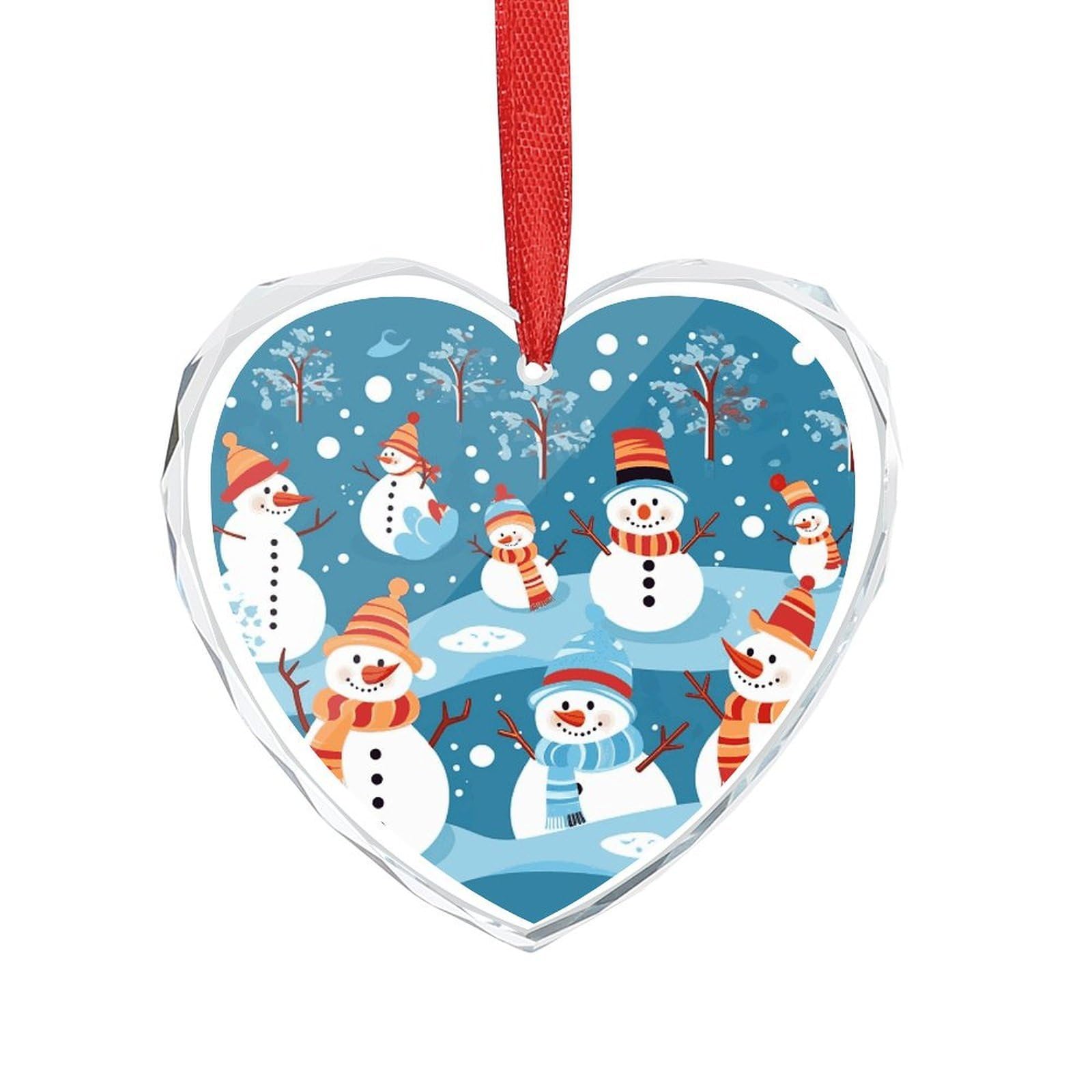 Wsoihfec Style Snowman Engagement Gifts For Couples, Glass Ornaments Just Married Bridal Shower Decor, Heart Keepsake Decor For Bride & Groom