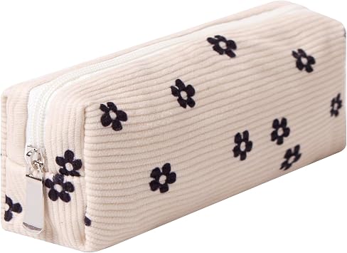 Pencil Case Lightweight Aesthetic Pen Case Office College School Storage Bag Pouch Holder Box Organizer Makeup Pouch Cosmetic Bag for Girls Boys Kids Flowers-Plum blossom