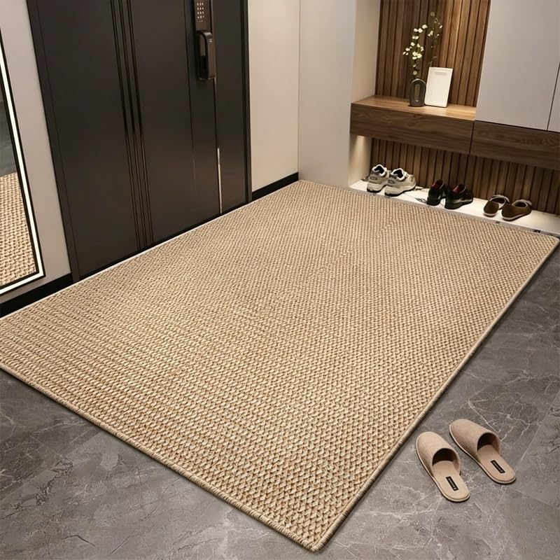 Tapis lavable en machine et antidérapant effet sisal 6mm