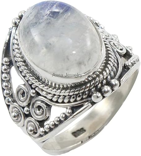 Anillo de plata esterlina 925 para mujer y piedras preciosas naturales, anillo de compromiso de plata de ley, juego de bisel de piedra natal de