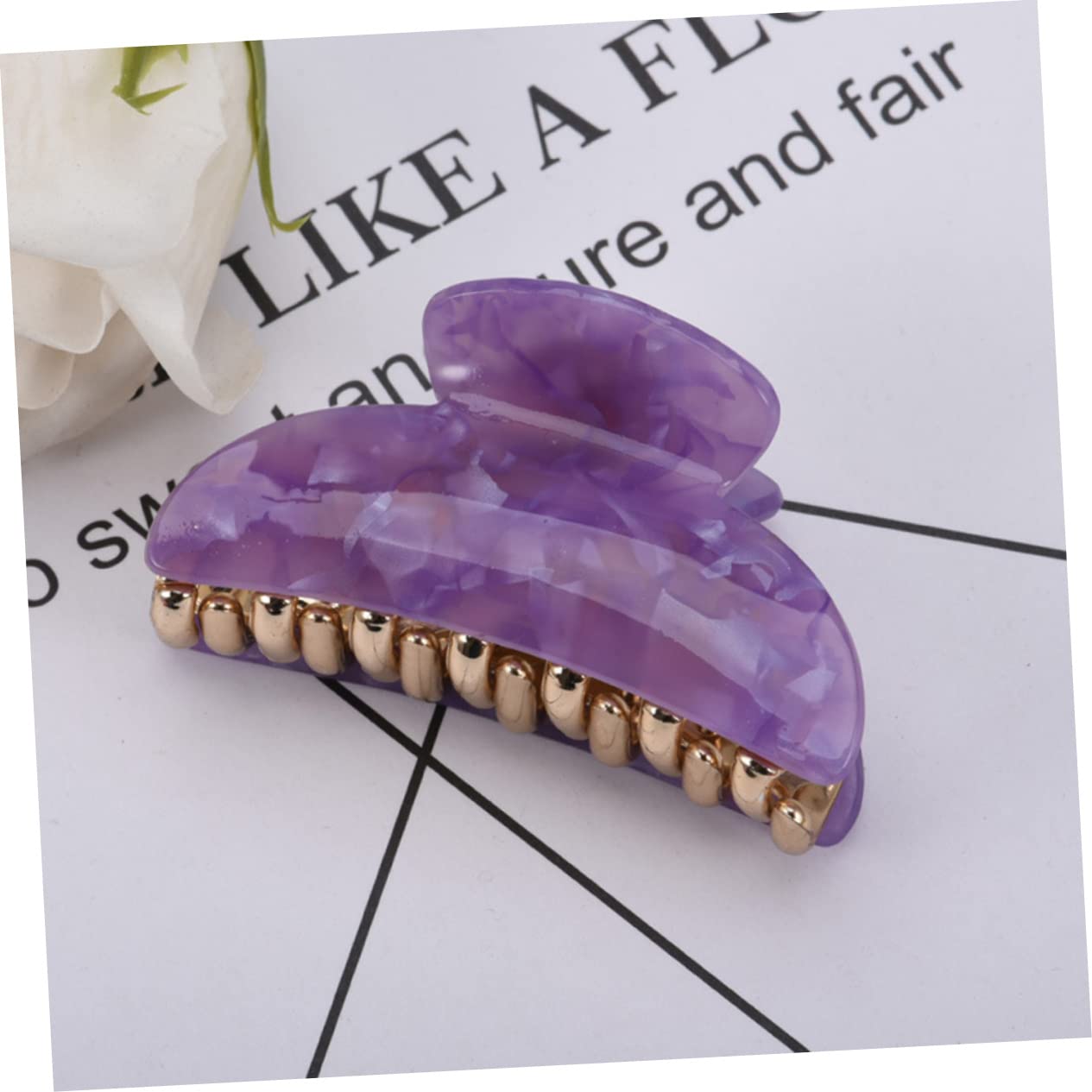 NOLITOY 4pcs Large Acrylic Hair Clips for Women Girls Claw Hair Accessories Smooth Styling Tools for Daily Wear Shower Face Cleaning Mixed Colors - Image 9